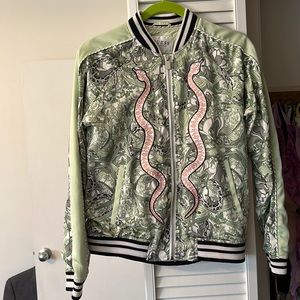Guess bomber jacket size small snakes